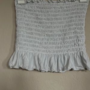 A white so we crop top